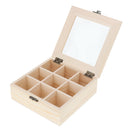 Multi-grid Wooden Jewelry Storage Case Handmade Storage Box Treasure Chest Wood