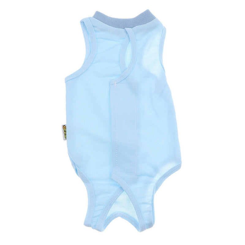 2 Pcs Suitical Recovery Suit for Dog - Blue/Yellow - Cotton Breathable