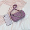 Alligator Pattern Shoulder Totes Bag Women Leather Chain Handbag (Purple)