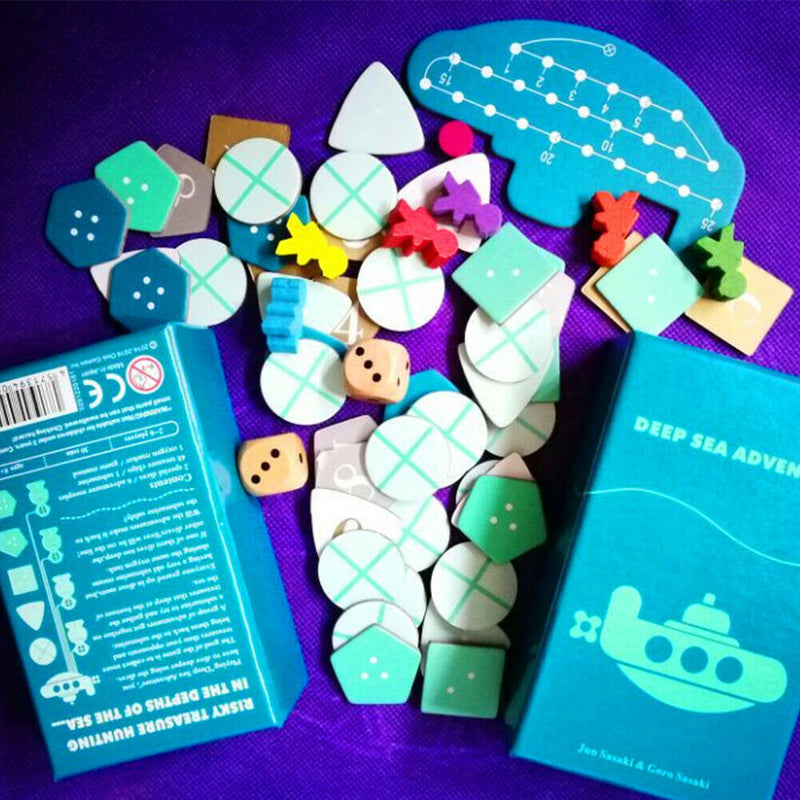 To Players Durable Family Party Board Game Kit Deep Sea Adventure Kids Gift
