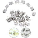 30Silver plated butterfly earring backs stopper scrolls ear post nuts findingsOZ