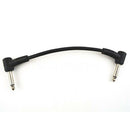 6 x Electric Guitar Cables 6 inch 1/4 Right Angle Effect Pedal Patch Cord B