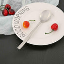 Stainless Steel Dinner Soup Spoon Student Outdoor Picnic Tableware (Sliver) A