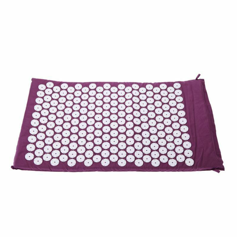 Carpet Mat for Acupressure Acupuncture Yoga Massage + Carry Bag purple R2R9