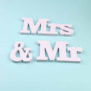 wedding birthday party decoration white letters mr & mrs wedding creative signLJ