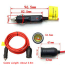 3.6M Accessory Extension Cable Car Power Adapter Vehicle With Fuse Tyre Inflator