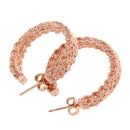 Women's Weave Twist Round Circle Sleeper Hoop Earrings Ear Jewelry Gift