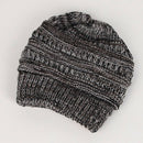 Winter Warm Knitted Ponytail Beanie Hat Messy High Bun Beanie Soft Stretch