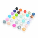50Pcs Round Silicone Teething Beads 15Mm Baby Teether Bead Food Silicone Ba