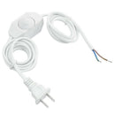 White Lamp Power Cord w Dimmer Switch AC 250V/110V US Plug D1J8