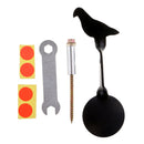 Funny Stainless Steel Hunting Shooting Target with Double Spinners Length 14cm