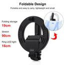 Portable Foldable Ring Light Selfie LED Ring Light 1200mAh for Stream Makeup