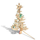 New Women Brooch Enamel Rhinestone Crystal Christmas Tree Pin Holiday Party Gift