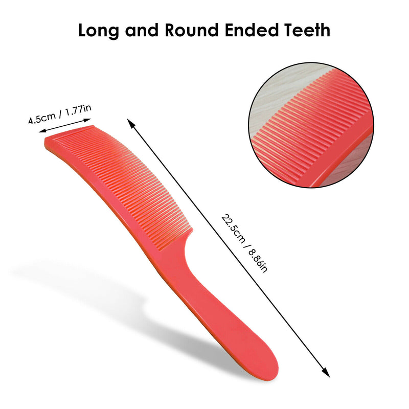 Barber Stylist Curved Styling Comb Flat Top Hairdressing Comb Red