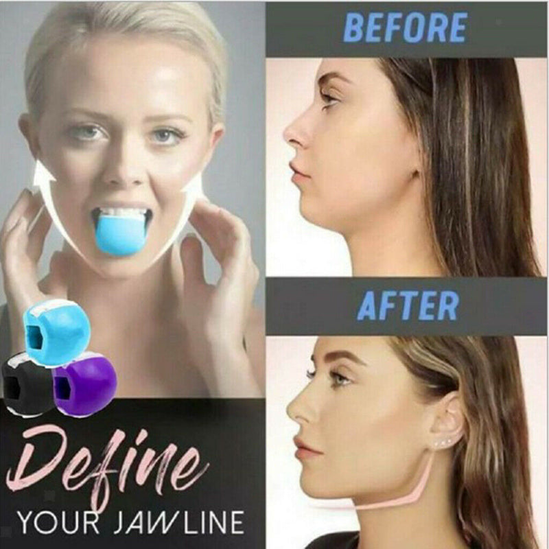 Jawline Exercise Fitness Ball Double Chin Reducer Face Lift Chiseled black