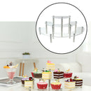 3 Step Tier Clear Clear Acrylic Retail Counter Display Riser Stand Half Moon
