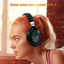 TM-061 Bluetooth Headphones w/ Mic LED Light FM Radio TF Card Slot (Black) A