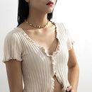Crystal Diamond Pendant Necklace Women Charming Clavicle Chain Jewelry Gift