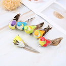 1Pc artificial feather birds nest decorative mini swallows home garden ornamentL