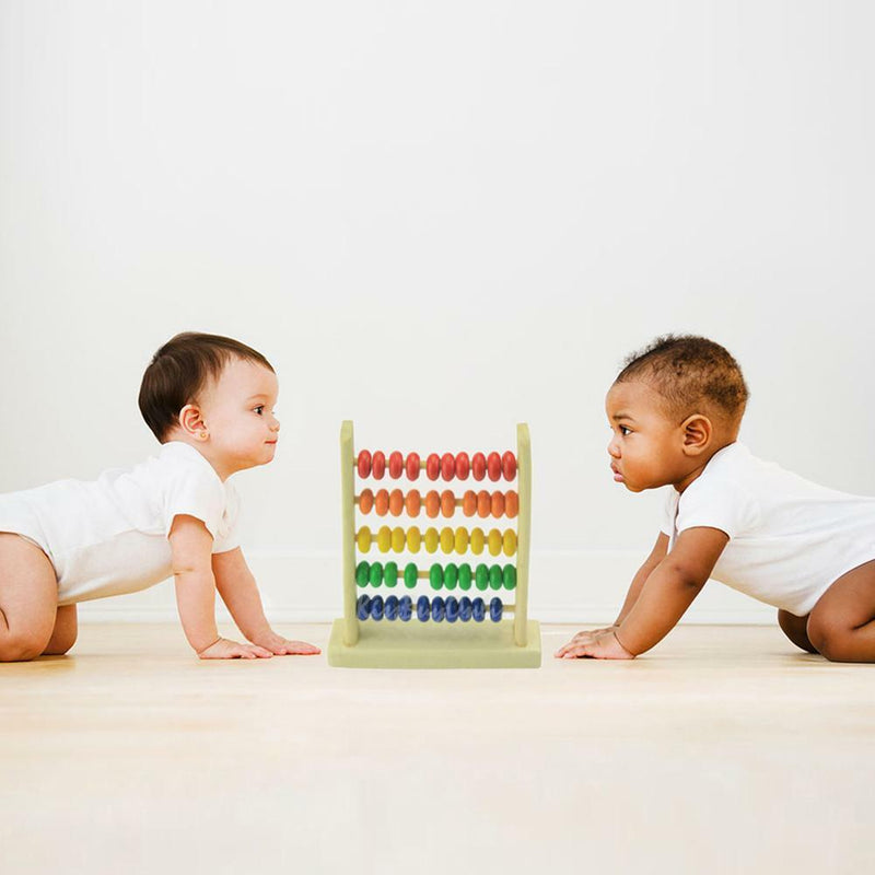 Small Wooden Abacus Colorful Beads Counting Kid Maths Learning Educational Toys