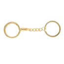 Metal Keychains Coin Keyring Souvenir Bitcoin Protector Key Ring 25mm Golden