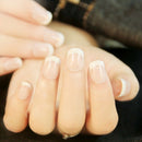 2Women French Short Full Cover False Nails Art Tips Manicure Glue