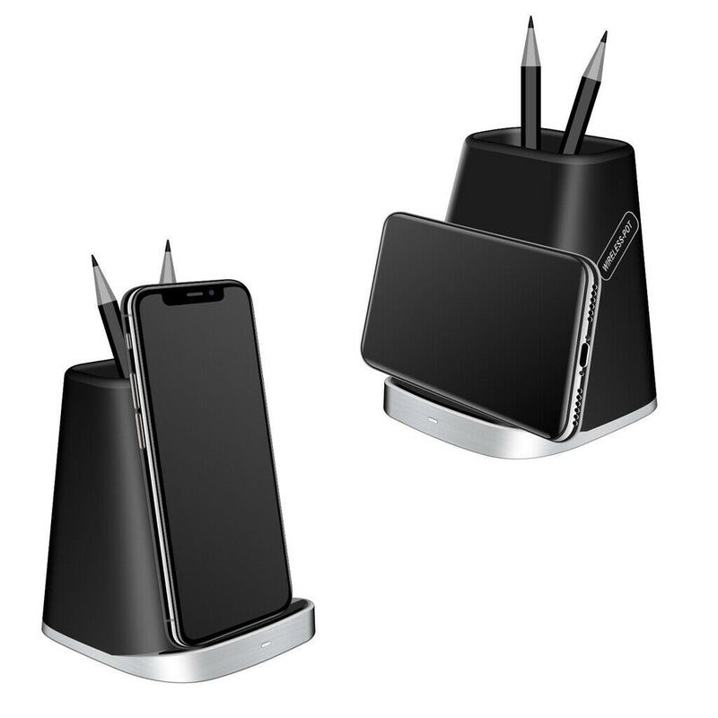 2 In 1 Wireless Charger Fast Charge Pad, Universally Compatible with Qi Enabled