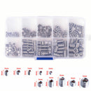 200pcs Stainless Steel Hex Socket Set Screw Grub Screws Assortment Kit M3-M8 Box