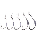 Fishing Crank Barbed Lead Offset Lure Hooks Soft Bait Pin Tackle Accessories Set