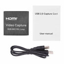 Video Capture Card USB 1080P HDMI Game Capture Device with Mic R/L Loop Full HD