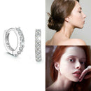 1/4 Ct Round Cut  Fashion Diamond Single Row Hoop Huggie Earrings