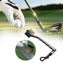 Groove Brush Kit Tool Golf Club Ball 2 Sided Nylon Brass Wires Cleaning Cleaner