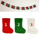 24PCS 7" Christmas Mini Stockings digital Countdown Stock Candy Storage Stocking
