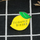 Cute Lemon Corsage Enamel Brooch Pin Badge Shirt Lapel Collar Fruit Pin JewelTO