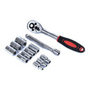 12 Pcs Automobile Motorcycle Car Repair Tool Case Ratchet Wrench K%!