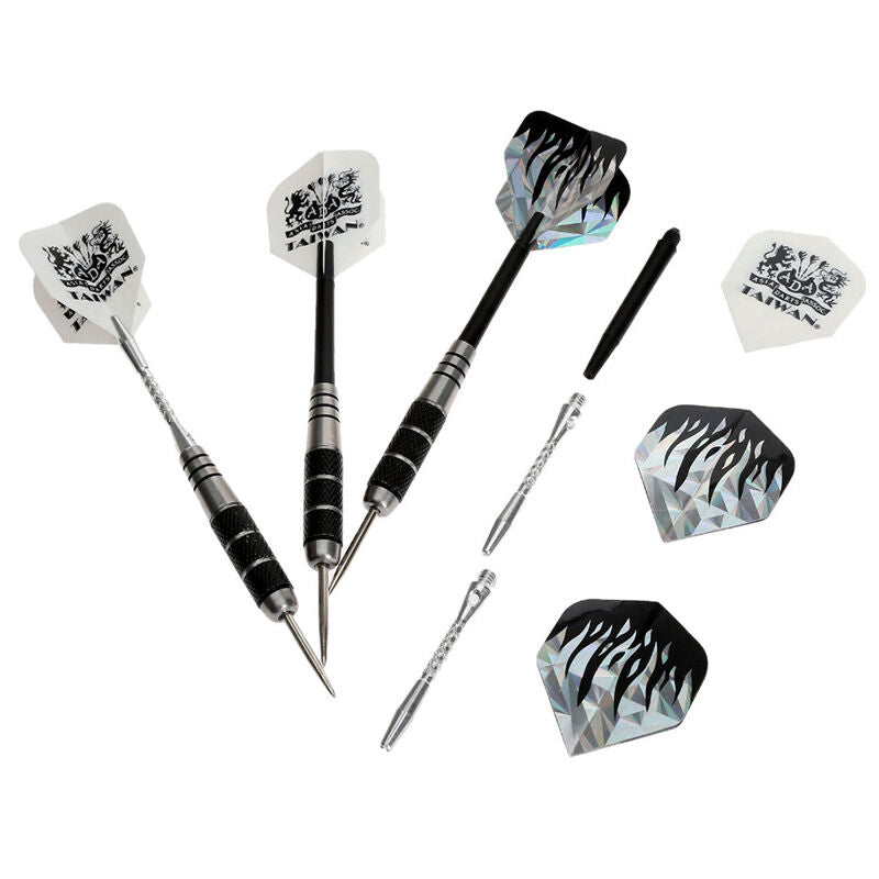 3x  Pro Aluminum Black Steel Tip Darts Set With Dart Flights&Case 23g Hot New
