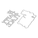 2pcs My Happy Place Cutting Dies Stencil Scrapbooking Embossing Craft Card
