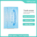 50pcs Dental Oral Brush Up Finger Teeth Wipes Whitening Deep Clean Oral Care