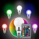 5W RGB Bulb Light Color LED Light Bulb Remote Control Entertainment Home WNI