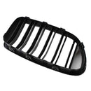 1 Pair Double Slat Line Front Bumper Grill Hood Kidney Grille Grill for 201