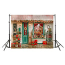 Christmas Background Cloth Snows Santa Claus Fabric Decor Photographic Backdrops