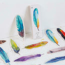 30 Pcs/lot Cute Creative Colorful Feather Paper Bookmark Stationery Clip V0C5