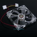 Green LED Light CPU Cooling Fan Clear Case Quad 12CM Heatsink for Computer PC