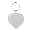 10pcs Clear Heart Shape Plastic Insert Photo Picture Frame Key Ring Keychain