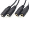 2x 3.5Mm Audio Splitter Y Cable Headphone Adapter 1 Male Jack To 2 Dual Femal JR