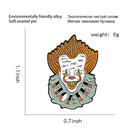 Horror Clown Brooch Funny Badges Shirt Women Men Jacket Shirt Clothing Pins A