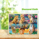 5D DIY Full Drill Diamond Painting Feline Embroidery Mosaic Craft Kit Decor