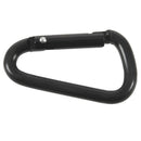 Camping D Shape Metal Carabiner Spring Loaded Clips Hook 100 Black Y1S2