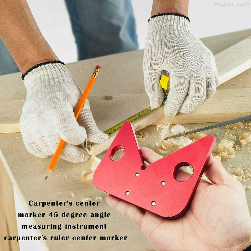 Woodworking Center Scriber 45 Degree Angle Line Gauge Carpenter Ruler Gauge Tool