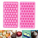 55Heart Silicone Cake Chocolate Cookies Baking Mould Mold Soap ice Tra tool S2Y4